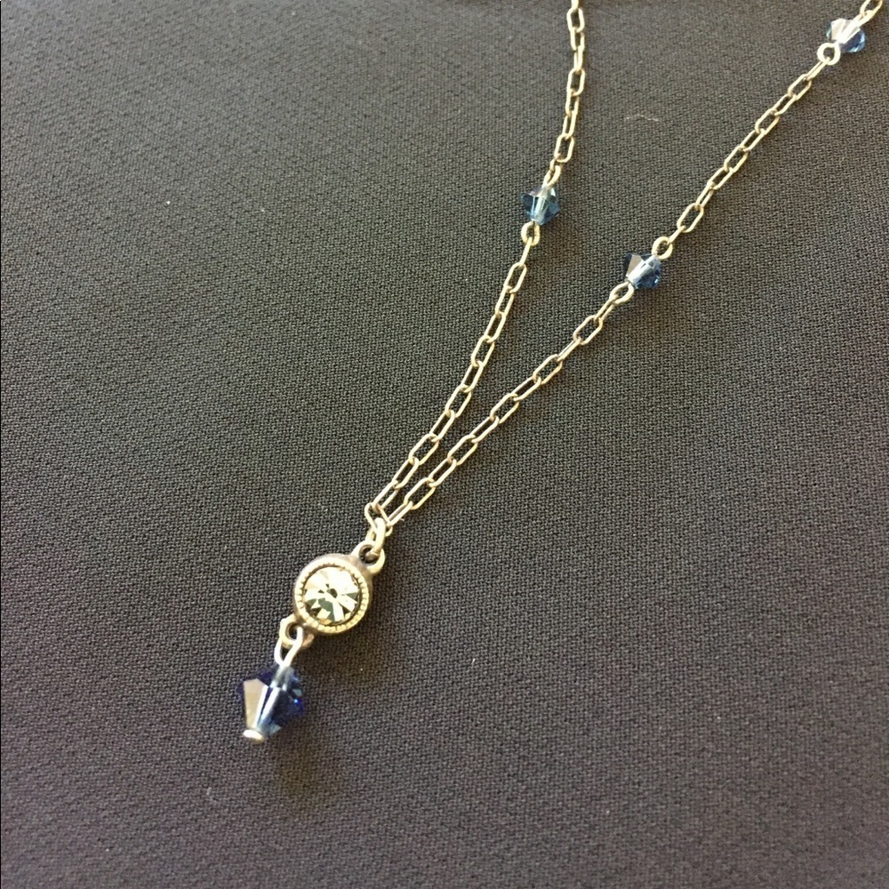 Blue beaded necklace